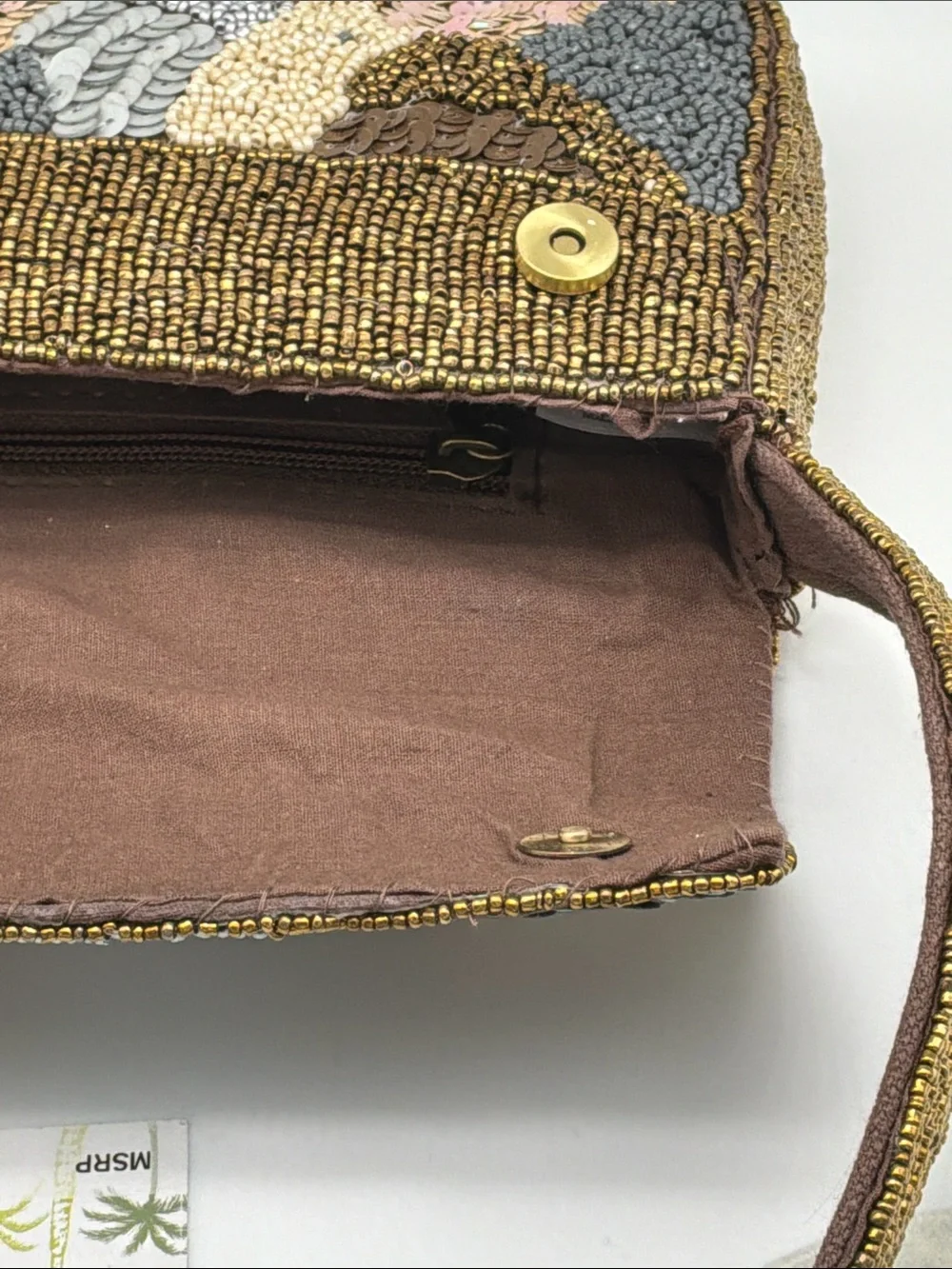 America & Beyond Express Beaded & Sequin Clutch – NWT – MSRP $99